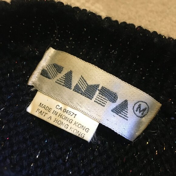 Vintage 80s Angora Wool Punky Stars + Sparkles Knit Sweater - Picture 9 of 16